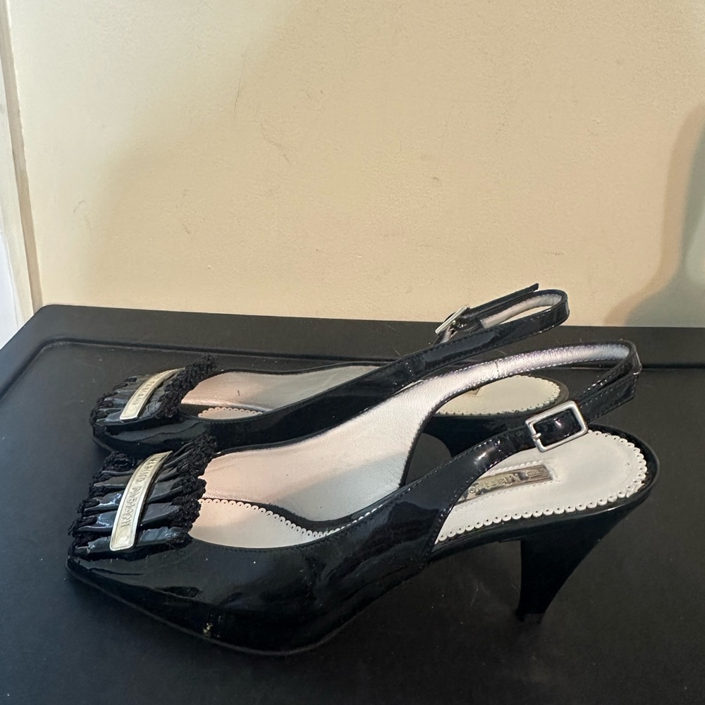 Marino Fabiani Black Leather Heels 5